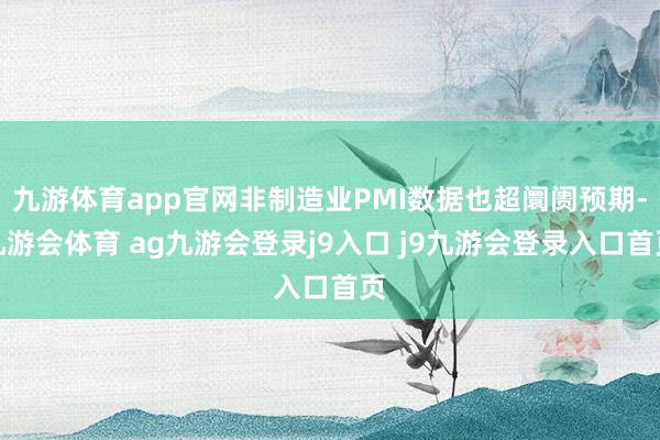 九游体育app官网非制造业PMI数据也超阛阓预期-九游会体育 ag九游会登录j9入口 j9九游会登录入口首页