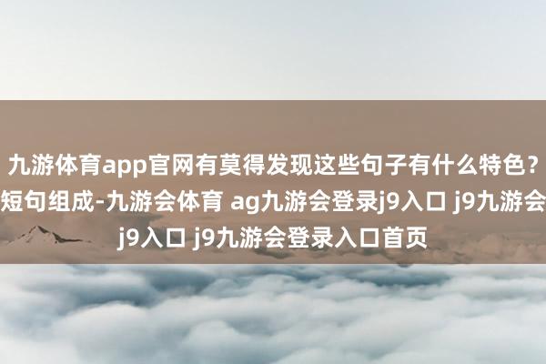 九游体育app官网有莫得发现这些句子有什么特色？长句子由数个短句组成-九游会体育 ag九游会登录j9入口 j9九游会登录入口首页